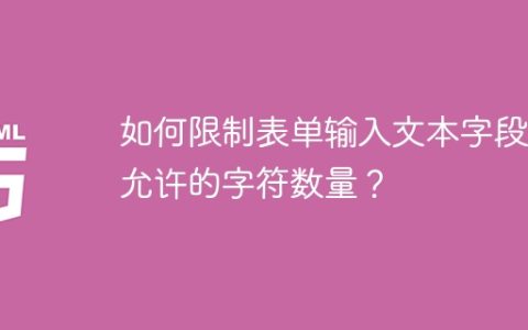 如何限制表单输入文本字段中允许的字符数量？