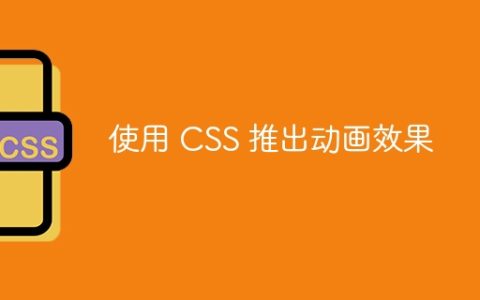使用 CSS 推出动画效果