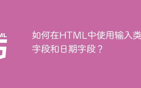 如何在HTML中使用输入类型字段和日期字段？