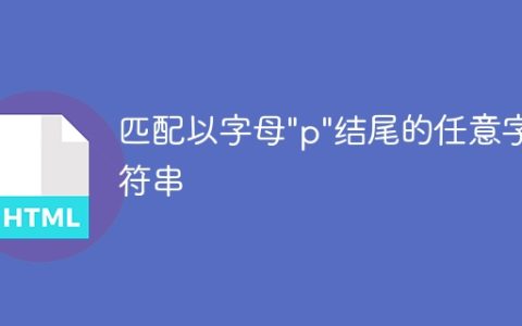 匹配以字母”p”结尾的任意字符串
