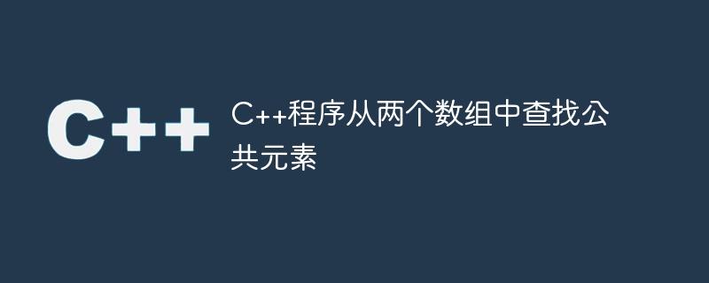 c++程序从两个数组中查找公共元素
