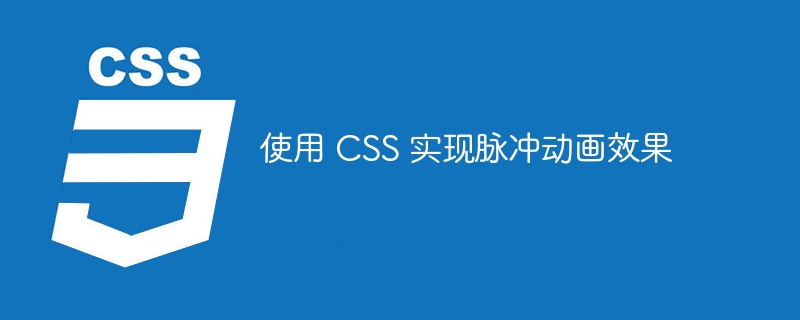 使用 css 实现脉冲动画效果