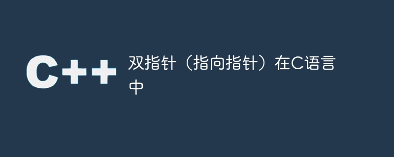 双指针(指向指针)在c语言中