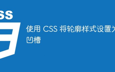 使用 CSS 将轮廓样式设置为凹槽