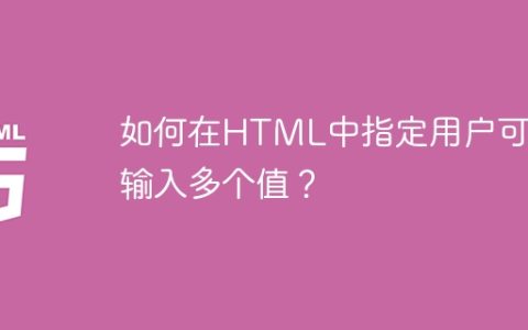 如何在HTML中指定用户可以输入多个值？
