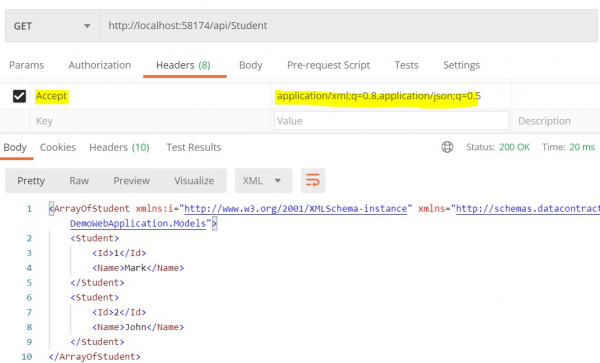 什么是 Asp.Net webAPI C# 中的内容协商?