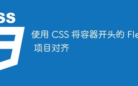 使用 CSS 将容器开头的 Flex 项目对齐