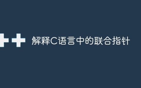 解释C语言中的联合指针