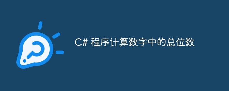 c# 程序计算数字中的总位数