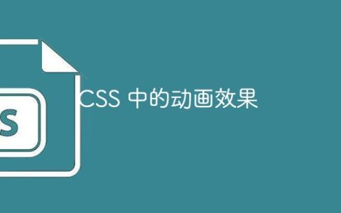 CSS 中的动画效果