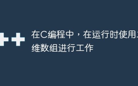 在C编程中，在运行时使用二维数组进行工作