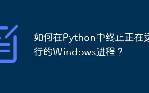 如何在Python中终止正在运行的Windows进程？