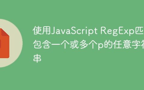 使用JavaScript RegExp匹配包含一个或多个p的任意字符串