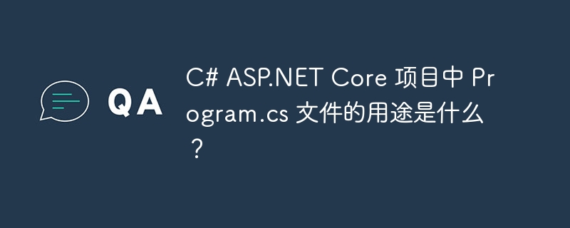 c# asp.net core 项目中 program.cs 文件的用途是什么?