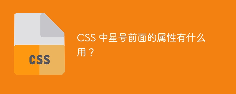 css 中星号前面的属性有什么用?