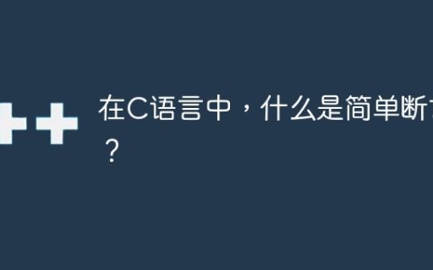 在C语言中，什么是简单断言？