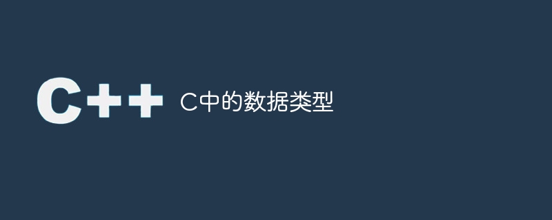c中的数据类型