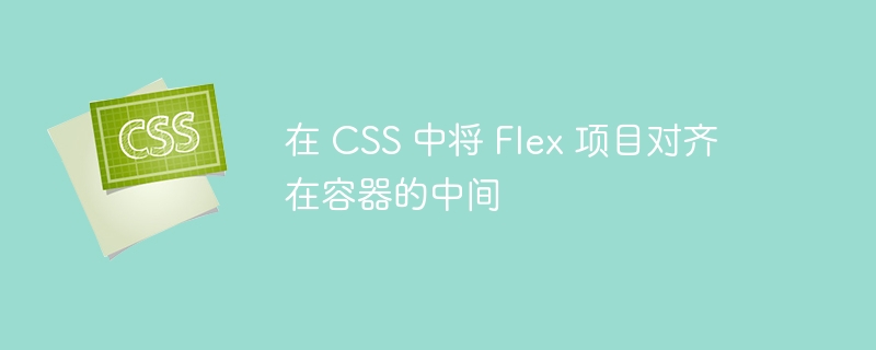 在 css 中将 flex 项目对齐在容器的中间