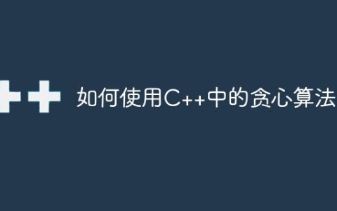 如何使用C++中的贪心算法