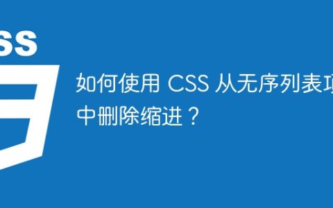 如何使用 CSS 从无序列表项中删除缩进？