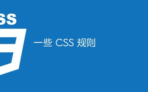 一些 CSS 规则