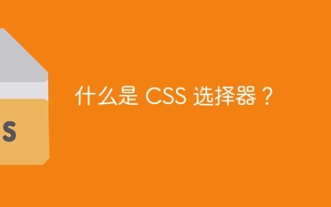 什么是 CSS 选择器？