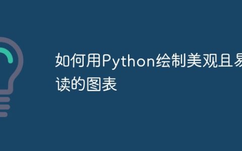 如何用Python绘制美观且易读的图表