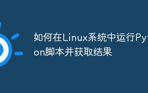 如何在Linux系统中运行Python脚本并获取结果