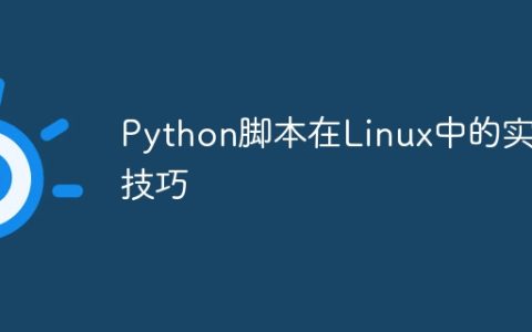Python脚本在Linux中的实用技巧