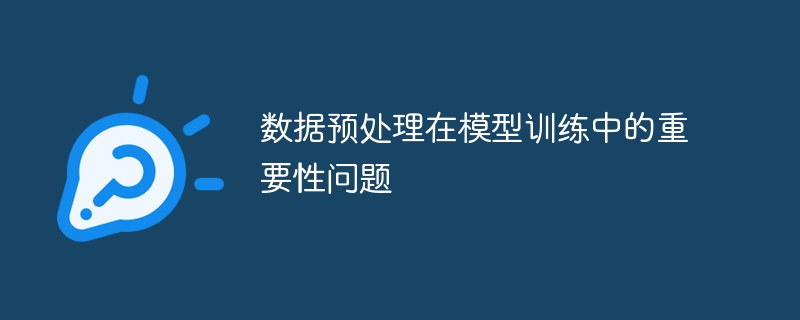 数据预处理在模型训练中的重要性问题