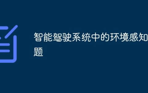 智能驾驶系统中的环境感知问题