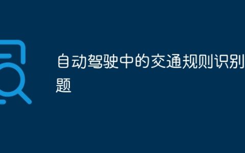自动驾驶中的交通规则识别问题