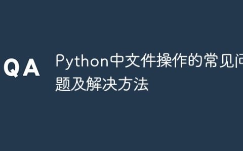 Python中文件操作的常见问题及解决方法