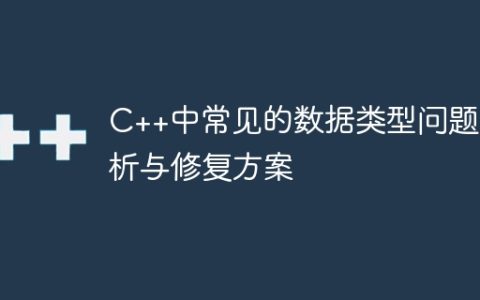 C++中常见的数据类型问题分析与修复方案