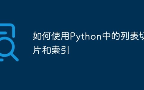如何使用Python中的列表切片和索引