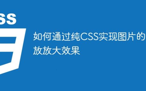 如何通过纯CSS实现图片的缩放放大效果