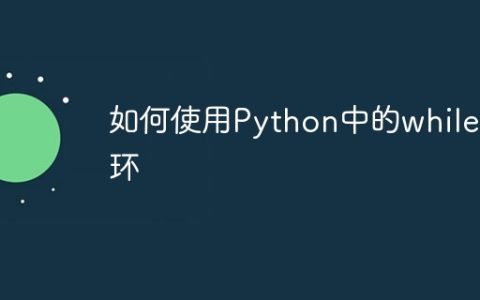如何使用Python中的while循环