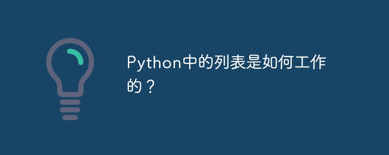 python中的列表是如何工作的?