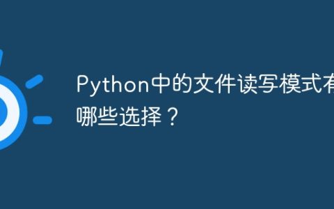 Python中的文件读写模式有哪些选择？
