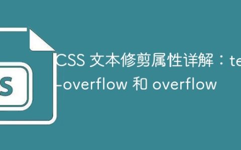 CSS 文本修剪属性详解：text-overflow 和 overflow