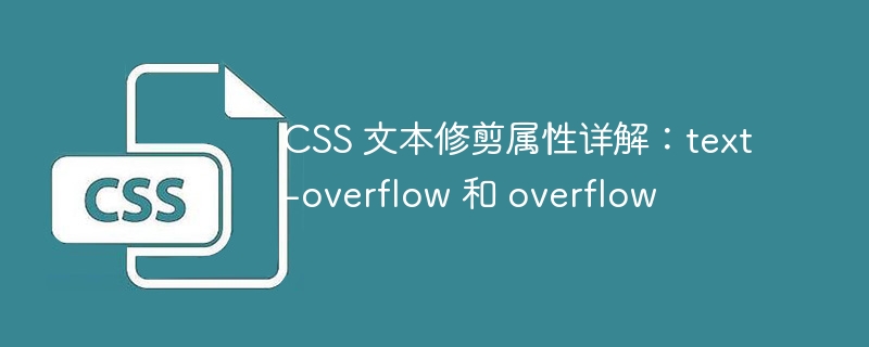 css 文本修剪属性详解:text-overflow 和 overflow