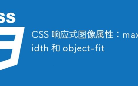 CSS 响应式图像属性：max-width 和 object-fit