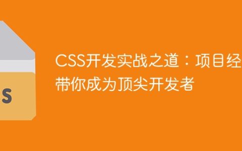 CSS开发实战之道：项目经验带你成为顶尖开发者