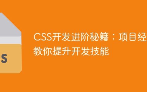 CSS开发进阶秘籍：项目经验教你提升开发技能