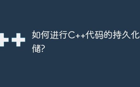 如何进行C++代码的持久化存储?