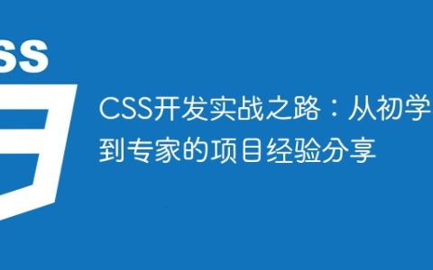 CSS开发实战之路：从初学者到专家的项目经验分享