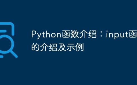 Python函数介绍：input函数的介绍及示例