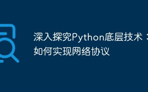 深入探究Python底层技术：如何实现网络协议