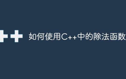 如何使用C++中的除法函数？