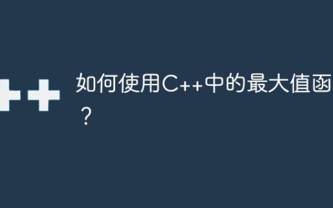 如何使用C++中的最大值函数？